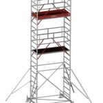 Schele RARIS, profesionale, mobile, din aluminiu, cu suprafata podina 2,08 x 0,66 m, Hlucrumax: 4.2-14.2 m, tip U2– 10
