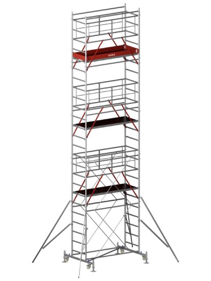 Schele RARIS, profesionale, mobile, din otel, suprafata podina 2.08×0.66m, Hlucrumax: 3.9-12.9 m, tip S2– 2